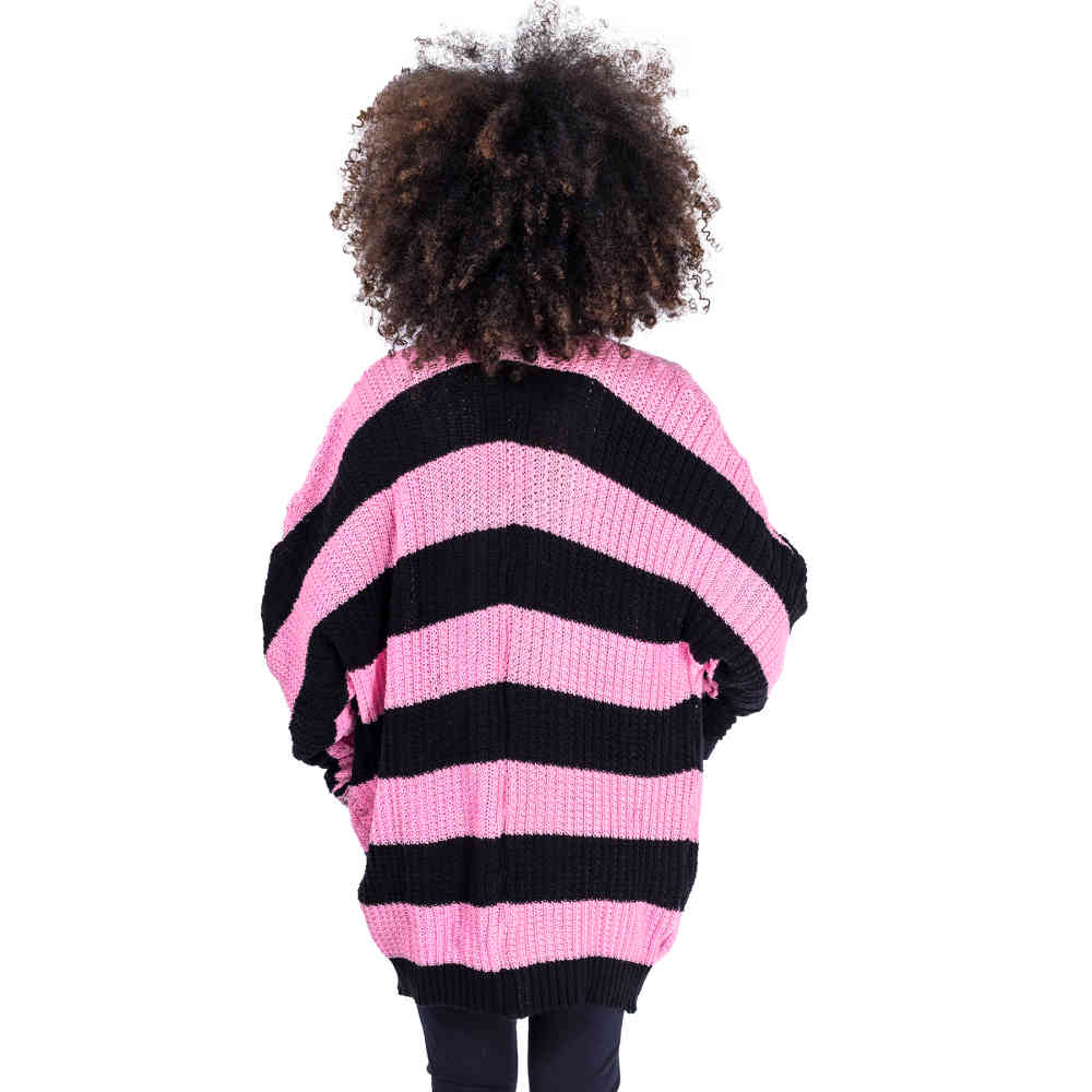 Heartless - In A Daze Cardigan - Noir/Rose